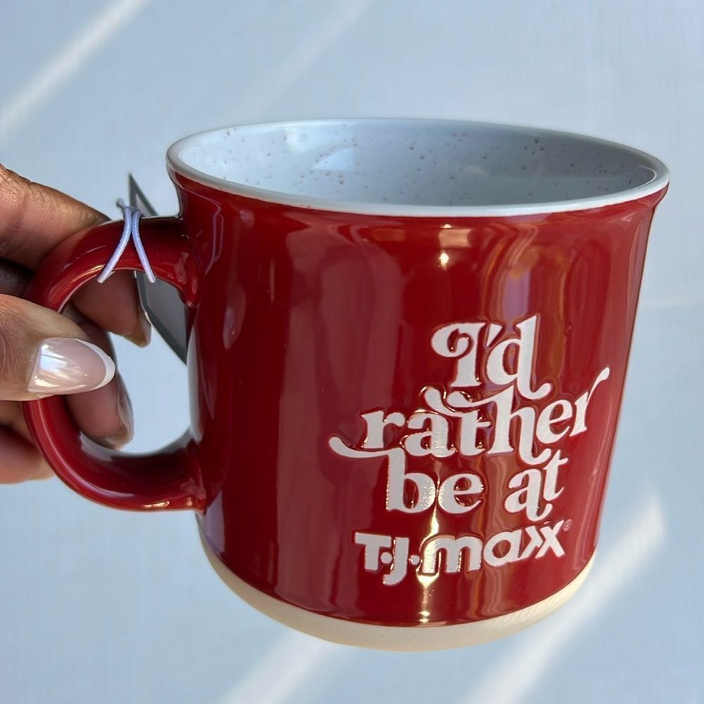 T.J.Maxx Red and White Ceramic Dining Mug - Picture 2 of 10